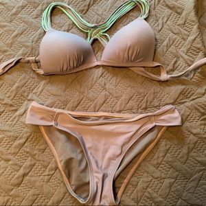 Grey With Teal SwimSuit